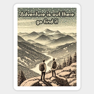 Adventure is out there, go find it Sticker